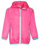 Playshoes Unisex Kinder Faltbare Regen-jacke Funktions-Jacke Regenmantel Regenbekleidung, Rosa, 128 EU