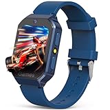 AstraMinds Smartwatch Kinder – Kinder Smartwatch Mit 26 Spielen, 10 Hörgeschichten, Kamera, Wecker, Geschenke Für Jungen Und Mädchen Von 3 Bis 12 Jahren (Blau)