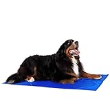 lionto Kühlmatte für Haustiere Hundekühlmatte kühlende Haustiermatte, (XL) 120x80 cm blau