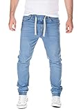 Yazubi Herren Jeans Ash - Bund und Saum mit Gummizug, Light Blue (30032), W29/L34