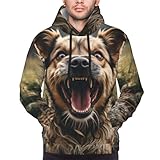 Hoodie Herren 3D Hund Langarm Pullover mit Kapuze Unisex Paar Sweatshirts für Männer Casual Kapuzenjacke Kordelzug Hoody mit Tasche Lockere Sport Hoodies S-XL (a1,XXL)