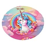 Dekorativer Baumrock mit Regenbogen-Einhorn, für Event-Partys, Weihnachtsbaum, 91,4 cm Durchmesser, schützender Baumrock