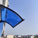 SHAARI Markise Fenster-Markise Hohe Lichtdurchlässigkeit Stoßfest Geeignet für Terrassen, Dächer(Blue,60x180cm)