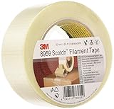 Scotch Filamentklebeband 8959 transparent 50mm x 50m – Kreuzgewebtes Glasfaser Spezialklebeband universell einsetzbar und leistungsstark – 1-er Pack