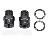 Fahrradpedalverlängerung, 16 mm, Premium-Ti-Legierung, Pedalverlängerung, Verlängerungswelle für Mountainbikes, Rennräder, Schwarz, 2 Stück