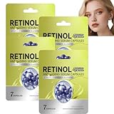 Retinol-Serum-Kapseln fürs Gesicht, Anti-Aging-Faltenpflege, glättende straffende Vitamin-A-Kapseln, feuchtigkeitsspendendes Hauterneuerungsserum für feine Linien, Radiance Boosting (4boxes)