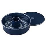 Dr. Oetker Garan+C3:J12tieform Ø 26 cm Back-Liebe Emaille mit Flachboden und Rohrboden – Runde Ring-Backform mit schnitt- & kratzfestem Emaille-Boden – 26er Kuchenbackform für Kuchen und Torten