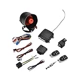WANGCL Auto-Fernalarmanlage, Fahrzeug-Diebstahlschutzsystem, schlüssellose Zentralverriegelung + Stoßsensor + 2 Universal-Fernbedienungen