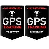 Aufkleber Set 'GPS TRACKING', 2 Stück, 5 x 3,5 cm, selbstklebende Folie, außenklebend, Warnhinweis Sticker Innen- und Außenbereich, Diebstahl Schutz Klebesticker, Hinweissticker GPS alarmgesichert