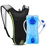 GIEMIT Trinkrucksack, Trinkrucksack mit 2 l Wasserblase für Damen und Herren, isolierter Tagesrucksack, leichter Wasserrucksack, Rucksackbehälter für Wandern, Laufen, Camping, Outdoor-Aktivitäten