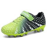 ASHION Jungen Fußballschuh Kinder Footballschuhe Outdoor Athletic Soccer Schuhe,B Blau Grün,36 EU