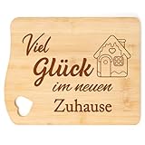 Blumuze Einzugsgeschenke Wohnung, Bambus Schneidebrett Neuen Zuhause Geschenke für Freundin,Geschenk Geschenkideen Einweihungsgeschenk zum Einzug Neues Haus