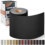 Leder Reparatur Set Schwarz,OAZ Kunstleder Selbstklebend 10 x 160 cm,Kunstleder Reparaturset Leder Reparatur Patch Selbstklebende Lederflicken für Autositze Möbel Sofa Taschen