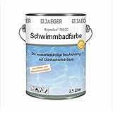 Jaeger Schwimmbadfarbe Poolfarbe 750 ml, weiss