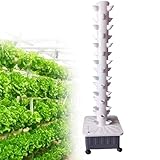 DWSSX 40/50/60-Loch-Aquaponik-Wachstumssystem, Hydroponik-Turm-Set, automatisierter Aeroponik-Turm, erdloses Kultivierungs-Wachstumssystem, Indoor Smart Garden (Color : White, Size : 12 Floors)