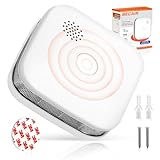 SECAIR Feuermelder,Rauchmelder mit 10 Jahre Batterie,Magnethalterung,85 dB Smoke Alarmanlage Rauchwarnmelder,Brandmelder Entsprechend EN14604 für Home,Wohnmobil,Weiß Mattiert