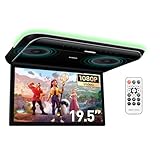 XTRONS 19,5 Zoll HD-Digital TFT 16: 9-Bildschirm-Auto-Overhead-Video Ultradünner Autodach-Player mit integrierten HDMI/AV/USB-Lautsprechern und Buntem Aura-Licht