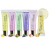 6 x Fruchtdufte, feuchtigkeitsspendender Lippenbalsam, tragbare Hautpflege für Reisen, Zuhause, Outdoor und Schule, feuchtigkeitsspendender Lippenbalsam