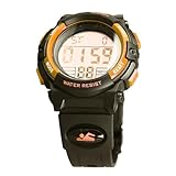 BAFOVY Multifunktionale Digitale Uhr, Ideal für Kinder, Wasserdicht, mit Elektronischen Uhren Zum Schwimmen und Baden (Gold)