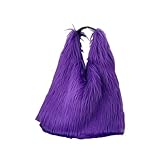 ZSLFCBD Handtasche Damen Winter Weiche Umhängetasche Luxus Tote Unterarm Taschen Große Kapazität Heiße Mädchen Handtaschen-dunkelviolett