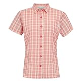 Regatta Damen Funktionsbluse Bluse Wanderbluse Mindano VIII, Farbe:Rosa, Artikel:-S20 Peach Bloom Check, Größe:38