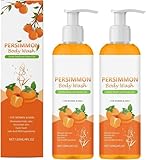 Persimmon Duschgel für alte Menschen, Persimmon-Duschgels zur Geruchskontrolle, tiefe Hydratation und erfrischendes Duschgel für Damen und Herren, frischer Duft, tiefenreinigendes