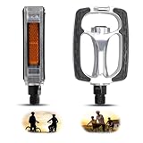 Kigniote 1 Paar Fahrradpedale Pedale Mountainbike Fahrradpedale rutschfest Fahrradpedale Metall Fahrradpedale Aluminium Fahrrad Pedale-Geeignet für Mountainbikes, Falträder, MTB，etc Pedal