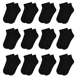 Libella 12 Paar Sneaker Socken Jungen/Mädchen Kurzsocken Füßlinge schwarz und weiß zur Auswahl 80% Baumwolle 2862 35-38