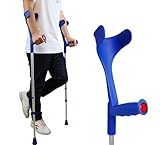 PEPE Mobility - Krücken für Erwachsene (x2 Stück), Unterarmgehstützen, Orthopädische Gehstützen Blau - Made in Europe