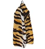 KarnevalsTeufel Armstulpen mit Tier-Muster in verschiedenen Varianten Plüsch Handschuhe Einfinger für Erwachsene (Tiger)