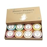 Duschbomben Aromatherapie, Shower Steamers Aromatherapie, 8 Stück 8 Düfte Duschdampfer Badebomben Badekugeln, Duschbomben Set Geschenke für Frauen