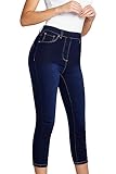 CityComfort Crop Jeggings Damen High Waist - Bequeme und stylische Jeggins - Damen Jeggings geeignet für Casual oder Semi-Casual Wear (Dunkelblau, 42)