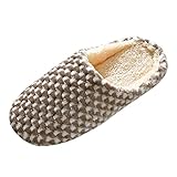 BIBOKAOKE Winter Damen Hausschuhe Herren Warm Plüsch Wärmehausschuhe Unisex Filzpantoffeln rutschfest Slipper Wärme Thermopantoffeln Hausschuhe Hausschlappen für Indoor Outdoor Heimschuhe