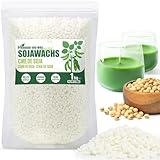VEGISHINE Sojawachs für Kerzen, Natürliches Sojawachs für Kerzenherstellung 1kg, Kerzenwachs zum Gießen, Kerzenwachsgranulat für die Kerzenherstellung, Premium Sojawachs 1kg 2kg 5kg 10kg