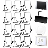 Verstellbare Staffelei-Ständer, 8,9 x 13 cm, Draht, faltbar, Buchplatte, Bilderrahmen, Präsentationsständer, Draht, Fotohalter, 12 Stück