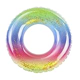 Yardwe 1 Stück Schwimmring schwimmreifen Swimming Ring for Water Proof Strand Aufblasbarer Pool schwimmt Spaß Schwimmbecken für Sommer-Schwimmbad- PVC Colorful