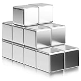 16 Stück Magnete Stark, Mini Magnete Klein, Magnetwürfelchen 8mm, Haftstarke Neodym Würfelmagnete mit Vorratsbehälter, Whiteboards für Haushalt und Bür