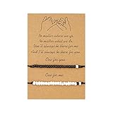 Generisch Armbanduhr Lederarmband Armband Perlen-Armband Teenager Junge Mädchen Schmuck Kettenarmband Kinderschmuck 1St Spiegel Schmuckschrank (Black, One Size)