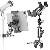 ZHUMCCY Tablet Halterung Für Laufband | Fahrradergometer Halterung - Verstellbarer Handyhalter Für Nachrichten Lesen Videoanrufe | Indoor Fitness