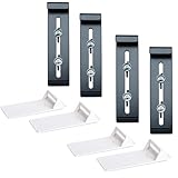 Plastia FixPot der unsichtbare Blumenkastenhalter für jedes Fenster mit Fensterbank- Blumenkasten Halterung 4 er Set mit Adapter Anthrazit - Befestigung ohne Bohren