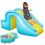 Aufblasbare Wasserrutsche Schwimmbad Folie Schritt aufblasbares Spiel Center Pool Accessoires für Mädchen Sommerspiel, Schwimmbad Rutsche