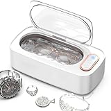 Ultraschallreinigungsgerät brille, 47kHz Hochfrequenz Ultraschallreiniger, 400ML Professioneller Ultrasonic Cleaner, Zuhause Ultraschallgerät für Brillen Zahnersatz Schmuck Ringe Münzen Halskette