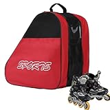 Rollschuh-Tasche – Schlittschuhtasche mit verstellbarem Schultergurt, atmungsaktive Eiskunstlauf-Schuhe, Tragetaschen, Oxford-Gewebe, Sport-Rucksack für Damen, Herren, Kinder