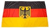 Fahne Flagge Deutschland mit Adler XXL DICKE QUALITÄT MIT 2 ÖSEN - 150 x 250 cm