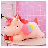 KUKUShining Süße und Weiche Einhorn-Plüschpuppe Mit Regenbogenflügeln, for Mädchen, Beste Wahl Als Dekoration for Mädchenzimmer(Pink,30cm/11.8in)