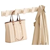 UNTERING Platzsparende Designs, Kleiderhaken zur Wandmontage, ideal für Schlafzimmer und Badezimmer, mit verschiedenen Haken, lässiger Gebrauch, einfach zu installieren, Garderobenleiste