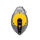 DEWALT Stanley Schlagschnur Fatmax Pro (30 m, Aluminiumgehäuse mit Sichtfenster, Edelstahlhaken, Polyester/Nylon-Schnur, Gürtelclip) 0-47-480, 1 Stück (1er Pack)