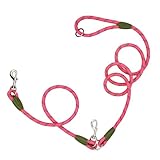 Yanmis Sichere, Reflektierende, Freihändige Hundeleine, Verstellbare, Robuste Nylonleine für Kleine, Mittelgroße und Große Hunde, Schwarz, Blau, Orange, Rosa, Lila, 450 G (A)