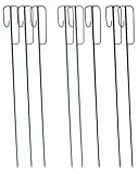 UvV 2. Wahl 8 Stück Stahl Berliner Eisen Absperrleinenhalter grün Ø12 x 1200 mm Laterneneisen UVV-Bügel für Mobile Zäune, Absperrband, Warnband, Absperrketten