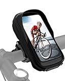 BAONUOR Fahrrad Handyhalterung Tasche Wasserdicht, 360° Drehbarem Motorrad Handyhalterung Fahrrad Lenkertasche Handytasche Lenker Fahrradtasche MTB Rennrad Ebike HandyHalter für Handys GPS unter 7'